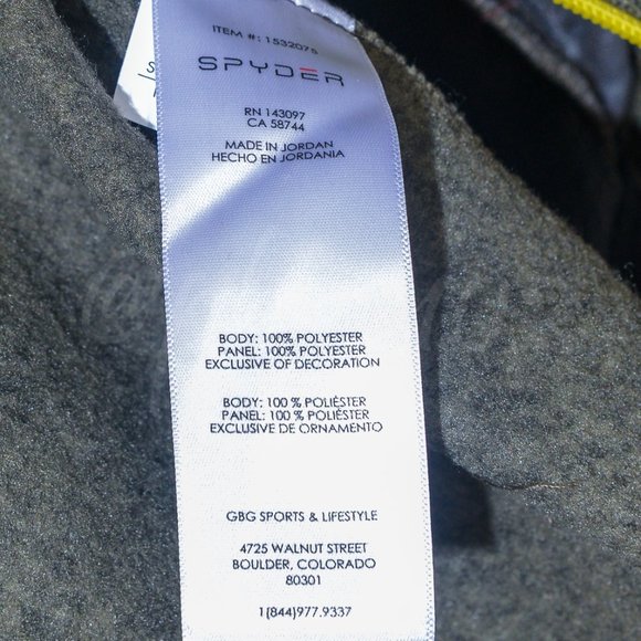 GREEN ( Olive) NWT Spyder Men's Fleece Empire - Picture 9 of 9